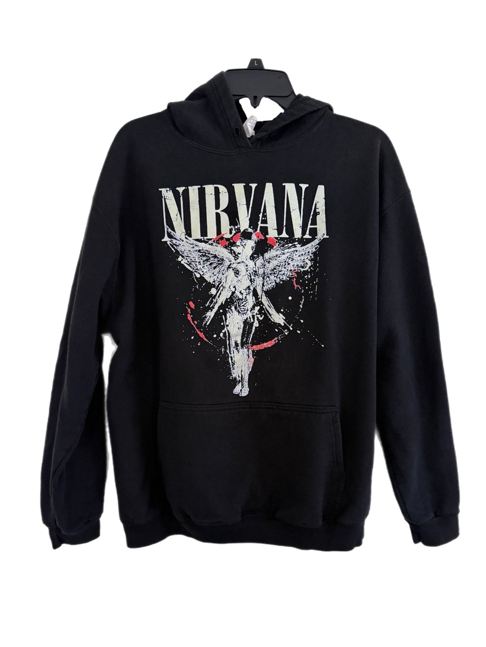NIRVANA In Utero Black Hoodie with Album Graphic Size Adult XL